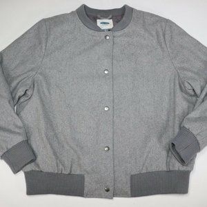 Old Navy Kids Youth Bomber Jacket Gray